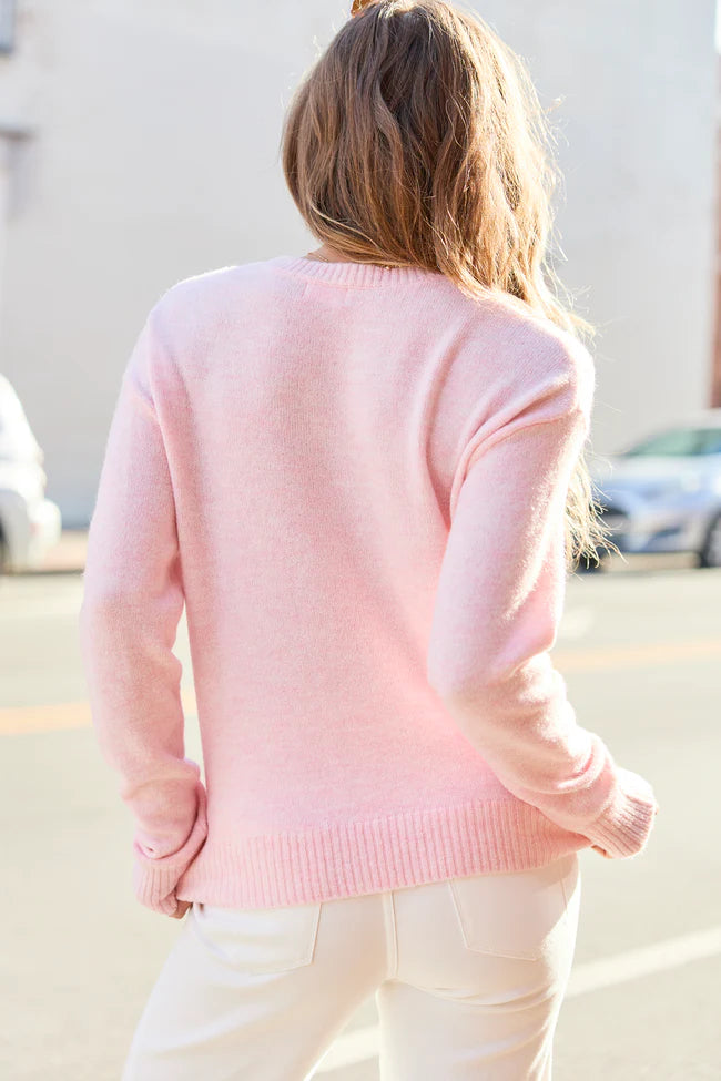 Pink Strawberry Crewneck Sweater