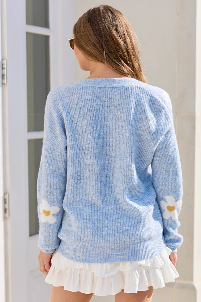 Blue Daisy Cardigan