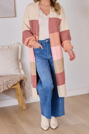 Striped Long Cardigan